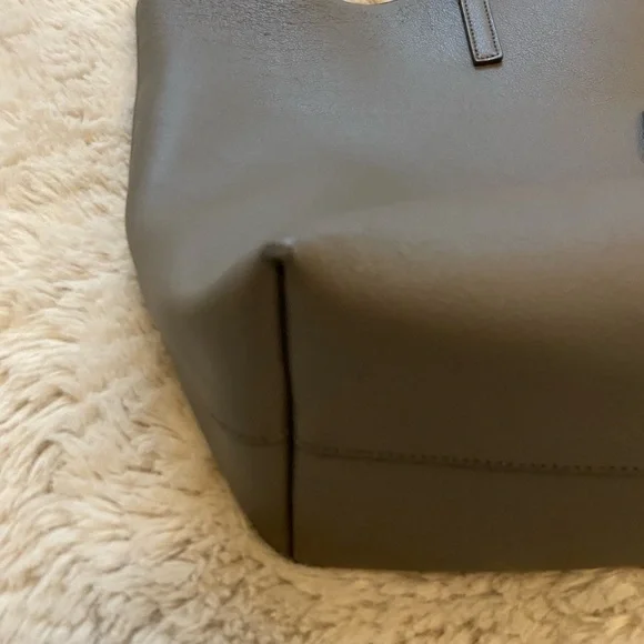 Saint Laurent Grey Shopping Leather Tote